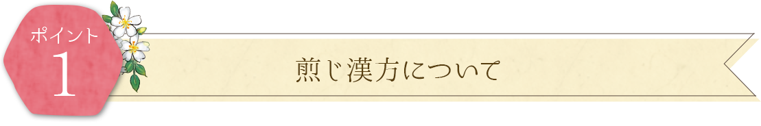 煎じ漢方について